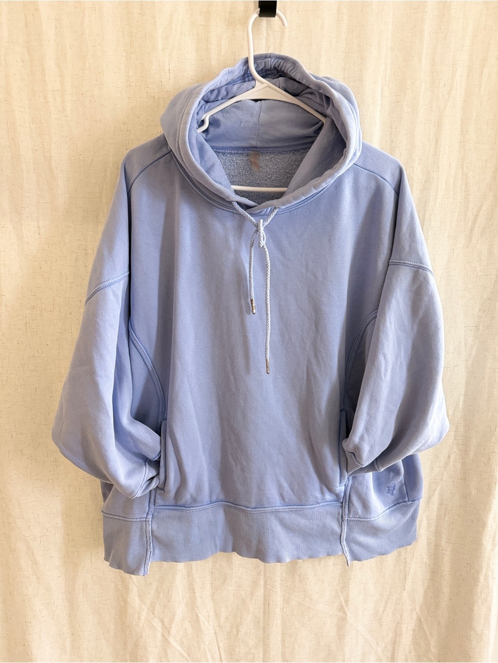 Free People Oversized Hoodie Sweatshirt in Light Blue